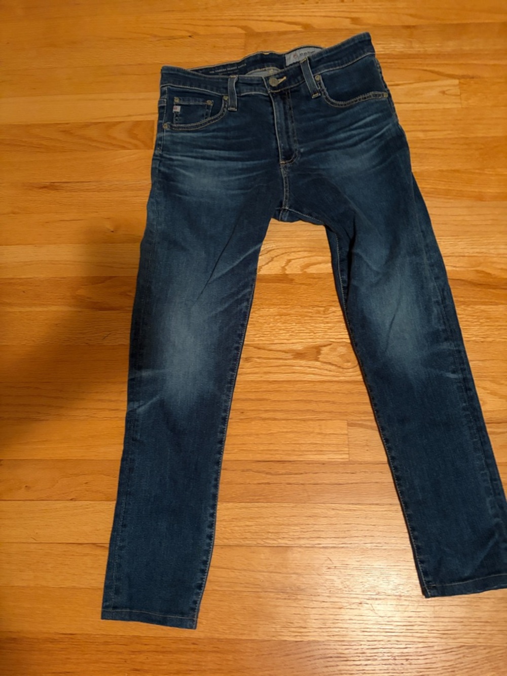Ag Adriano Goldschmied Women’s Skinny Jeans in Dark Blue Wash